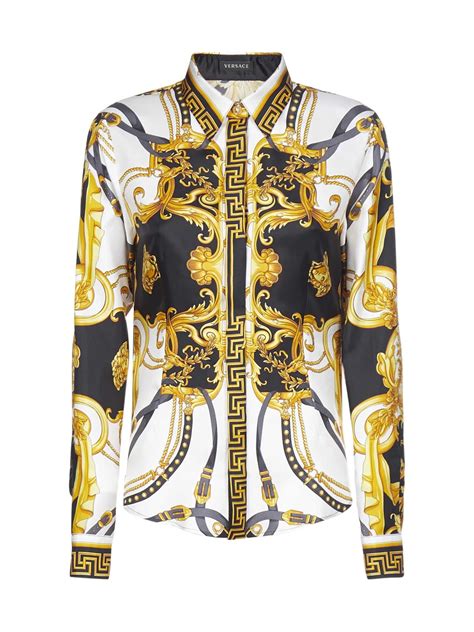 versace shirt womens pink|versace long sleeve shirts women's.